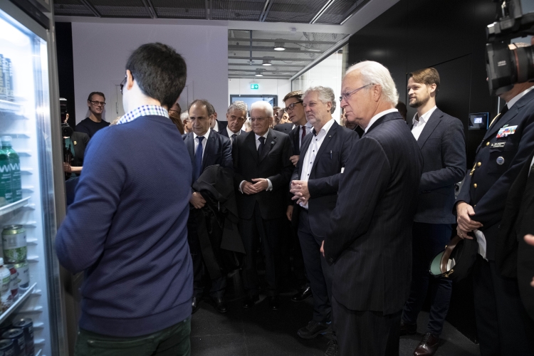 Il Presidente della Repubblica Sergio Mattarella con il Re Carlo XVI Gustavo visita l’Epicenter 