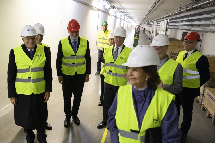 Il Presidente della Repubblica Sergio Mattarella nel tunnel dell’European Spallation Source
