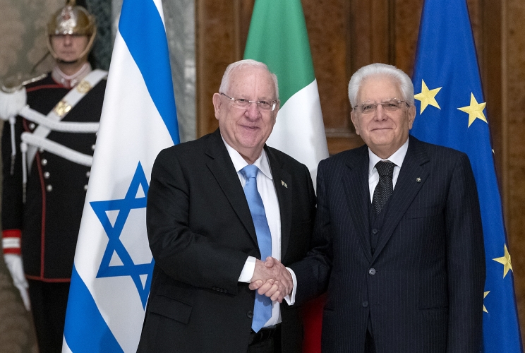 Il Presidente Sergio Mattarella con il Presidente dello Stato d’Israele Reuven Rivlin
