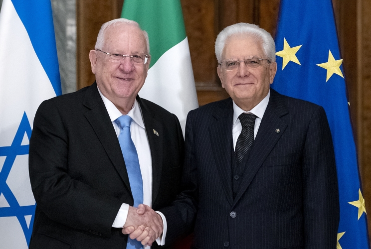 Il Presidente Sergio Mattarella con il Presidente dello Stato d’Israele Reuven Rivlin