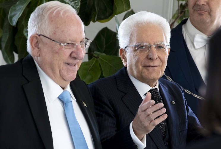 Il Presidente Sergio Mattarella con il Presidente dello Stato d’Israele Reuven Rivlin