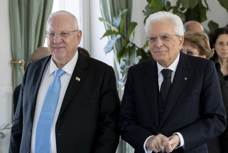Il Presidente Sergio Mattarella con il Presidente dello Stato d’Israele Reuven Rivlin