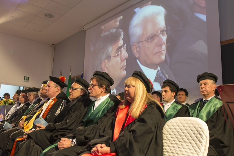 Il Presidente Sergio Mattarella in occasione della cerimonia di inaugurazione dell'anno accademico