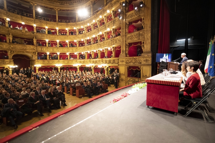 Il Presidente della Repubblica Sergio Mattarella al Teatro Carignano in occasione della cerimonia di inaugurazione dell'anno accademico 2018/2019 dell'Università degli Studi di Torino