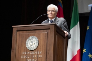 Il Presidente della Repubblica Sergio Mattarella al Teatro Carignano in occasione della cerimonia di inaugurazione dell'anno accademico 2018/2019 dell'Università di Studi di Torino
