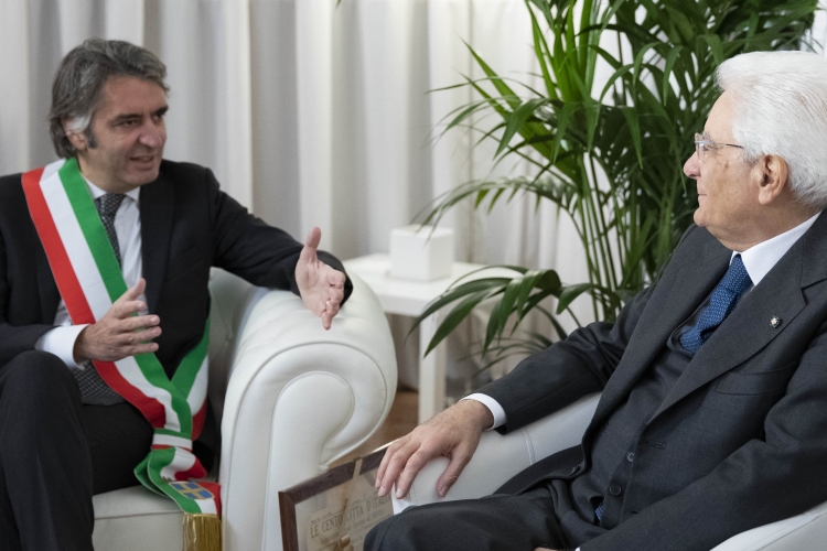 Il Presidente della Repubblica Sergio Mattarella con Federico Sboarina, Sindaco di Verona, in occasione della cerimonia di inaugurazione dell'anno accademico 2018/2019 dell'Università di Studi di Verona.
