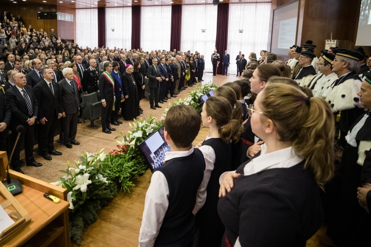 Il Presidente della Repubblica Sergio Mattarella alla cerimonia di inaugurazione dell'anno accademico 2018/2019 dell'Università di Studi di Verona
