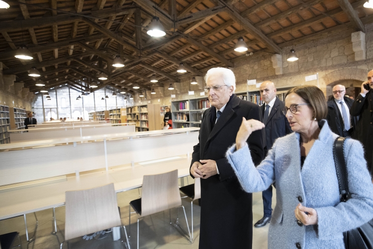 Il Presidente della Repubblica Sergio Mattarella visita la Biblioteca del polo Universitario Santa Marta di Verona