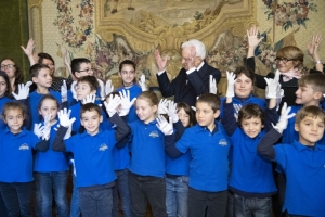 Il Presidente Sergio Mattarella incontra le scolaresche delle Scuole primarie in occasione Giornata internazionale delle persone con disabilità.

