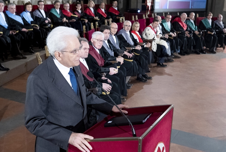  Il Presidente della Repubblica Sergio Mattarella in occasione della cerimonia di inaugurazione dell’anno accademico 2018-2019 dell’Università degli Studi di Firenze