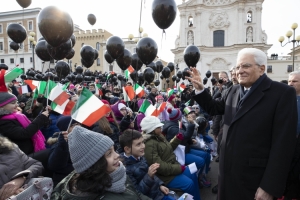 Il Presidente della Repubblica Sergio Mattarella alla Festa della rinascita per la riapertura della Chiesa di Santa Maria del Suffragio