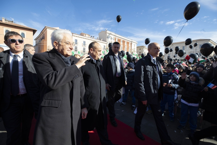 Il Presidente della Repubblica Sergio Mattarella alla Festa della rinascita per la riapertura della Chiesa di Santa Maria del Suffragio 