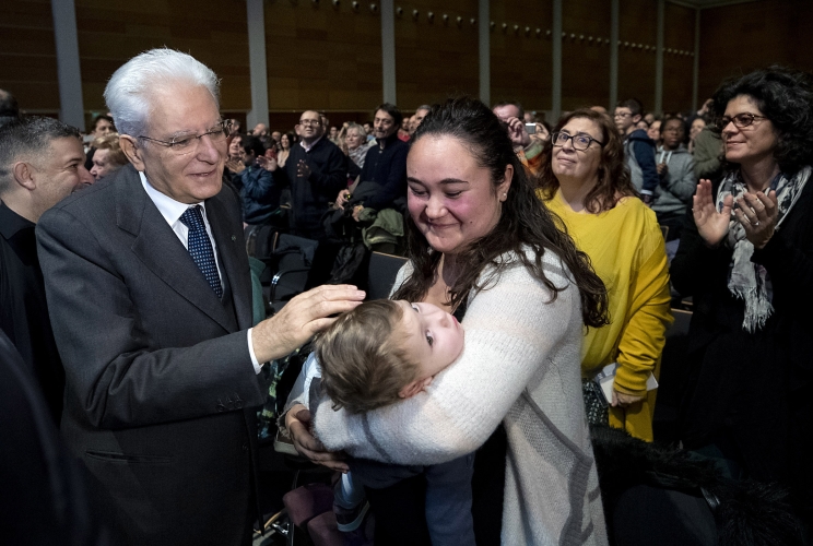 Il Presidente della Repubblica Sergio Mattarella in occasione della riunione mondiale della Comunità Papa Giovanni XXIII fondata da Don Oreste Benzi