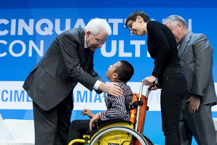 Il Presidente della Repubblica Sergio Mattarella alla riunione mondiale della Comunità di Giovanni XXIII fondata da Don Oreste Benzi