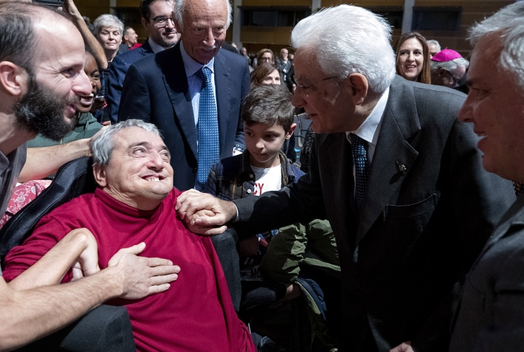 Il Presidente della Repubblica Sergio Mattarella alla riunione mondiale della Comunità di Giovanni XXIII fondata da Don Oreste Benzi