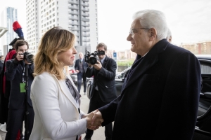 Il Presidente della repubblica Sergio Mattarella accolto dal Ministro della Salute Giulia Grillo in occasione del Convegno dal titolo: "40 anni di Servizio Sanitario Nazionale 1978-2018. La sfida continua"