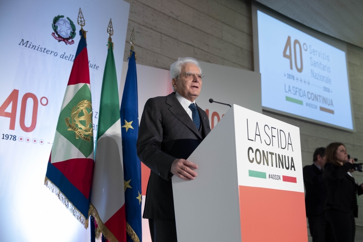 Il Presidente della Repubblica Sergio Mattarella in occasione del Convegno dal titolo: "40 anni di Servizio Sanitario Nazionale 1978-2018. La sfida continua" 