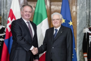 Il Presidente Sergio Mattarella incontra il Presidente della Repubblica Slovacca, S.E. il Signor Andrej KISKA. 

