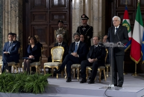Il Presidente Sergio Mattarella in occasione della cerimonia degli auguri di fine anno con i rappresentanti delle Istituzioni, delle forze politiche e della società civile 