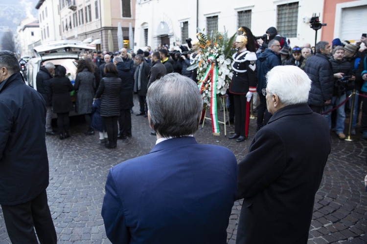 Il Presidente della Repubblica Sergio Mattarella a Trento con i familiari di Antonio Megalizzi
