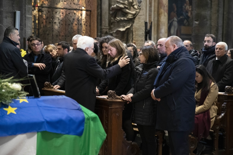 Il Presidente della Repubblica Sergio Mattarella alle esequie solenni di Antonio Megalizzi