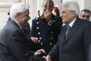 Il Presidente Sergio Mattarella accoglie al Quirinale il Presidente della Repubblica Ellenica, Prokopios Pavlopoulos