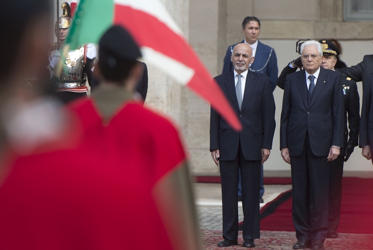 Il Presidente Sergio Mattarella con il il Presidente della Repubblica Islamica dell'Afghanistan, 