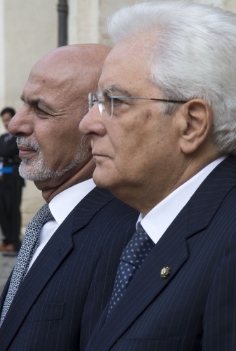 Il Presidente Sergio Mattarella con il il Presidente della Repubblica Islamica dell'Afghanistan