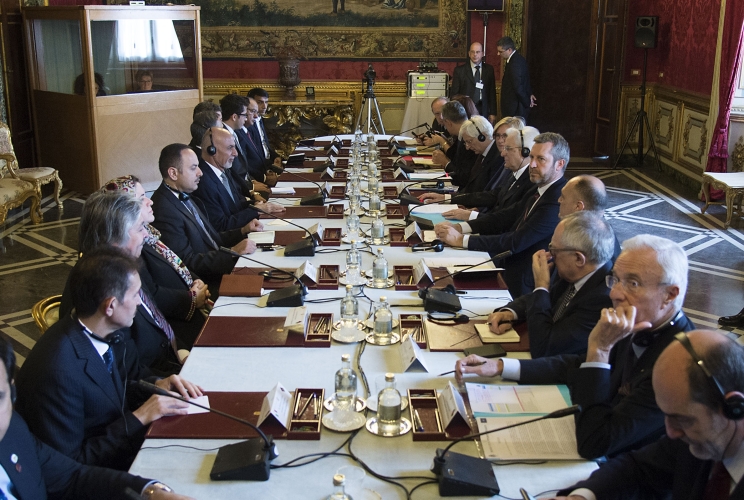 Il Presidente Sergio Mattarella con il il Presidente della Repubblica Islamica dell'Afghanistan