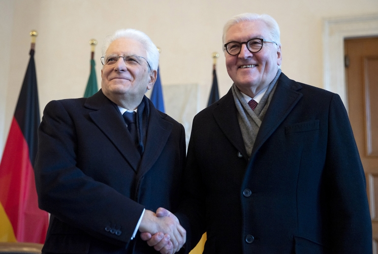  Il Presidente della Repubblica Sergio Mattarella e il Presidente della Repubblica Federale di Germania Frank-Walker Steinmeier
