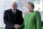 Berlino: il Presidente Mattarella incontra la Cancelliera della Repubblica Federale di Germania, Angela Merkel.
