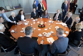  Il Presidente della Repubblica Sergio Mattarella con il Presidente del Parlamento Federale Wolfgang Schäuble