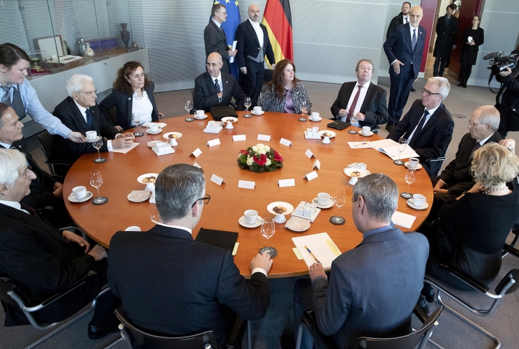  Il Presidente della Repubblica Sergio Mattarella con il Presidente del Parlamento Federale Wolfgang Schäuble