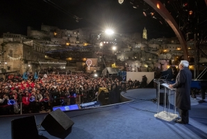 Il Presidente della Repubblica Sergio Mattarella alla cerimonia di inaugurazione di Matera capitale europea della cultura