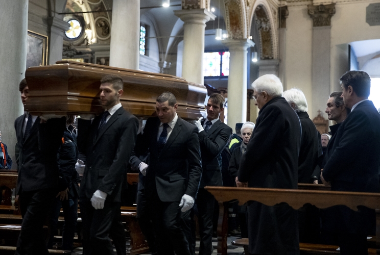 Il Presidente Sergio Mattarella ai Funerali di Stato dell'on. Giuseppe Zamberletti 