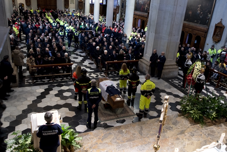 Il Presidente Sergio Mattarella ai Funerali di Stato dell'on. Giuseppe Zamberletti 