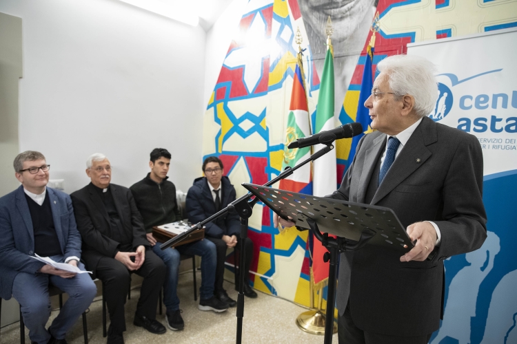  Il Presidente Sergio Mattarella all'inaugurazione del centro di accoglienza "Matteo Ricci"