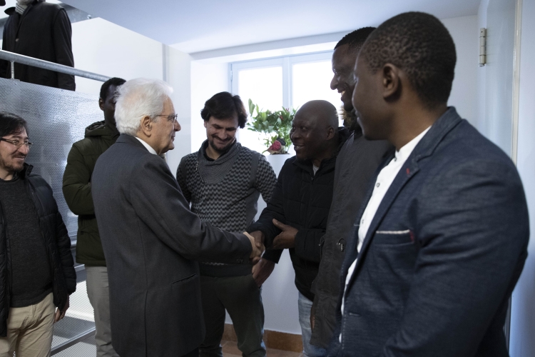  Il Presidente Sergio Mattarella all'inaugurazione del centro di accoglienza "Matteo Ricci"