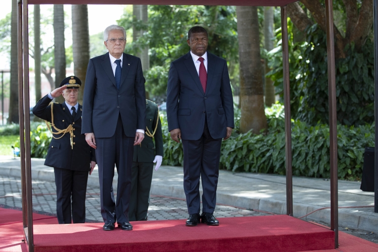 Il Presidente della Repubblica Sergio Mattarella a Palazzo Presidenziale con il Presidente della Repubblica dell'Angola, João Lourenço