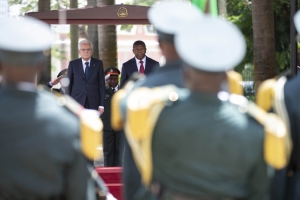 Il Presidente della Repubblica Sergio Mattarella a Palazzo Presidenziale con il Presidente della Repubblica dell'Angola, João Lourenço