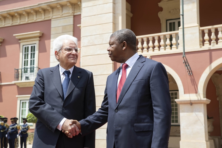 Il Presidente della Repubblica Sergio Mattarella a Palazzo Presidenziale con il Presidente della Repubblica dell'Angola, João Lourenço