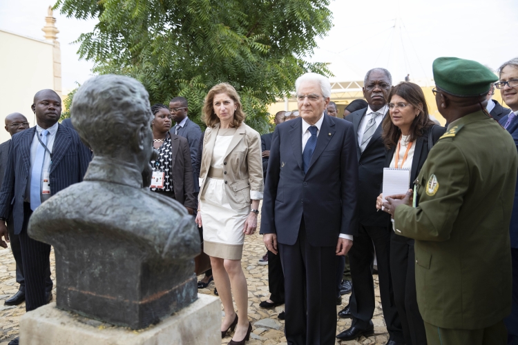 Il Presidente della Repubblica Sergio Mattarella con la Sig.ra Laura alla Fortezza di San Michele 