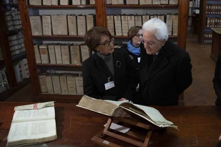 Il Presidente della Repubblica Sergio Mattarella visita l'Archivio Storico dell'Istituto degli Innocenti
