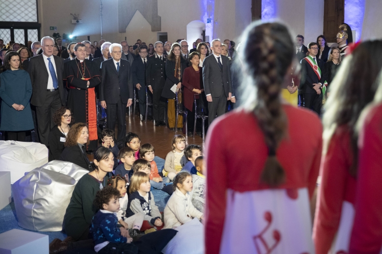 Il Presidente della Repubblica Sergio Mattarella alla cerimonia per i 600 anni di fondazione dell'Istituto degli Innocenti