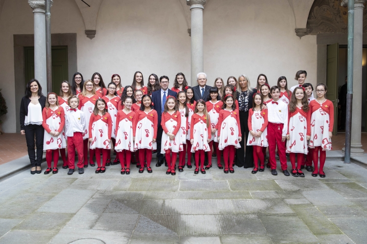 Il Presidente della Repubblica Sergio Mattarella alla cerimonia per i 600 anni di fondazione dell'Istituto degli Innocenti