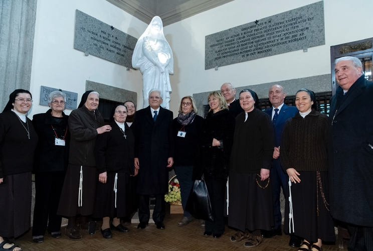 Il Presidente Sergio Mattarella visita il Monastero di Santa Rosa