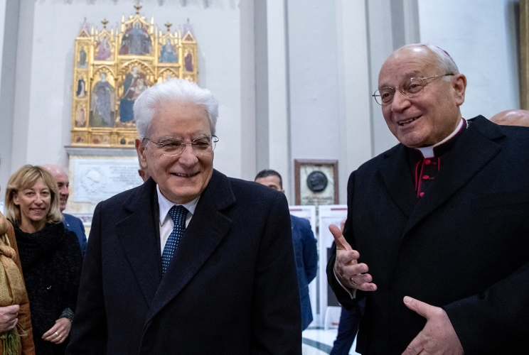 Il Presidente Sergio Mattarella visita il Monastero di Santa Rosa
