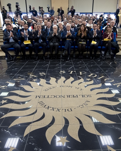Il Presidente Sergio Mattarella alla cerimonia di apertura dell'anno accademico dell'Università degli Studi di Cassino e del Lazio Meridionale