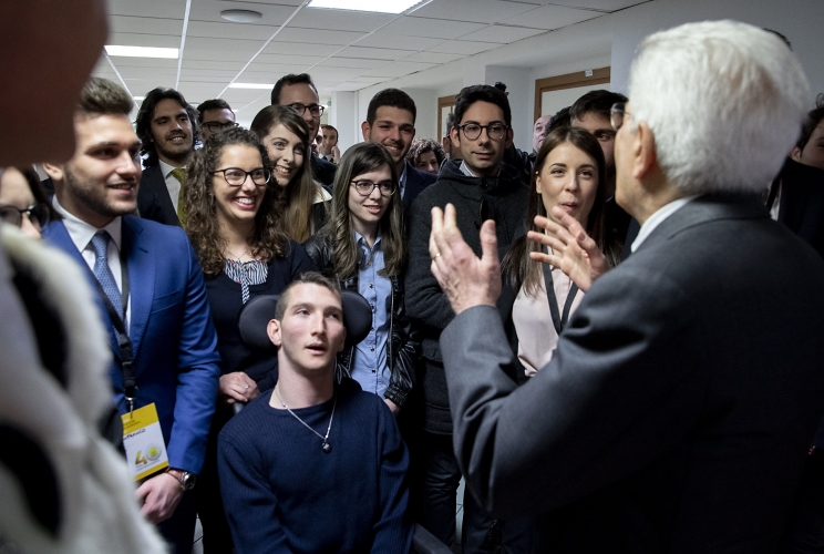 Il Presidente Sergio Mattarella alla cerimonia di apertura dell'anno accademico dell'Università degli Studi di Cassino e del Lazio Meridionale