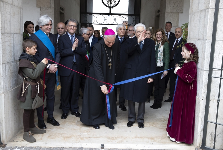 Il Presidente Sergio Mattarella alla inaugurazione dell'edizione 2019 della Fiera del Santo Patrono Benedetto 